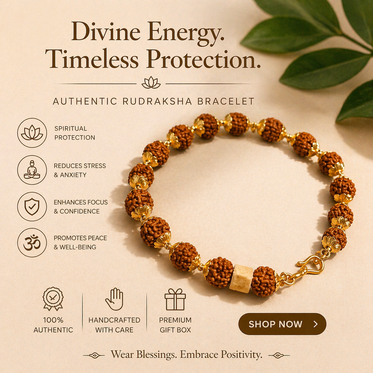 Rudraksha Band 22k