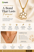 Paw Pendant – 10K Gold with Zircons
